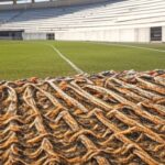 Estádio do Morumbi com bandeiras do São Paulo FC, representando renúncia na presidência do clube.