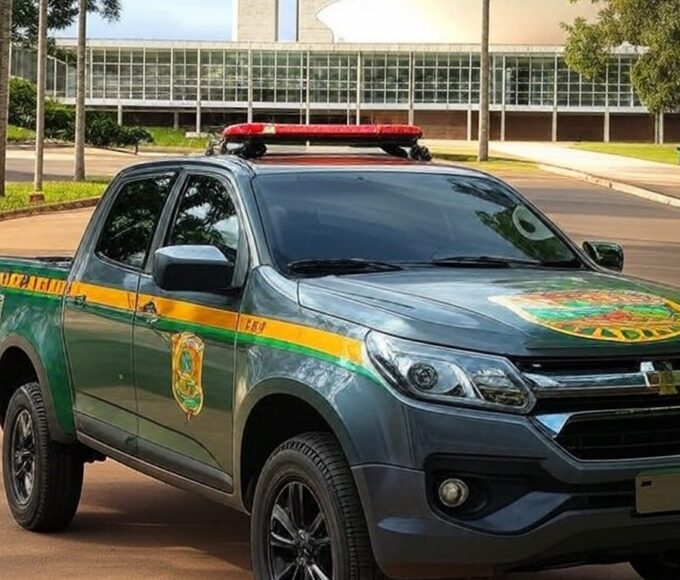 Viatura da PMDF em rua de Brasília, representando prisão por homicídio qualificado.