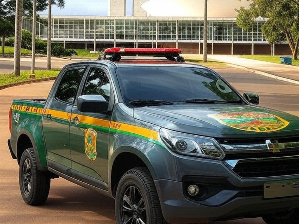 Viatura da PMDF em rua de Brasília, representando prisão por homicídio qualificado.