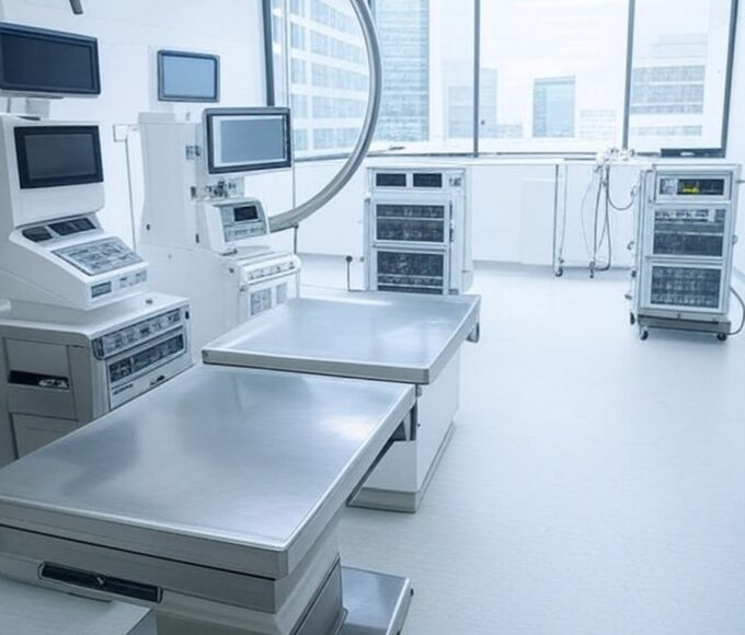 Aparelhos de anestesia de última geração em sala de hospital no DF, investimento de R$ 1,2 milhão.