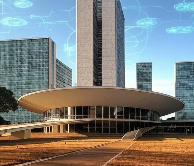 Vista da Esplanada dos Ministérios em Brasília simbolizando projeto IA para Negócios da Secti-DF, democratizando inteligência artificial no Distrito Federal.