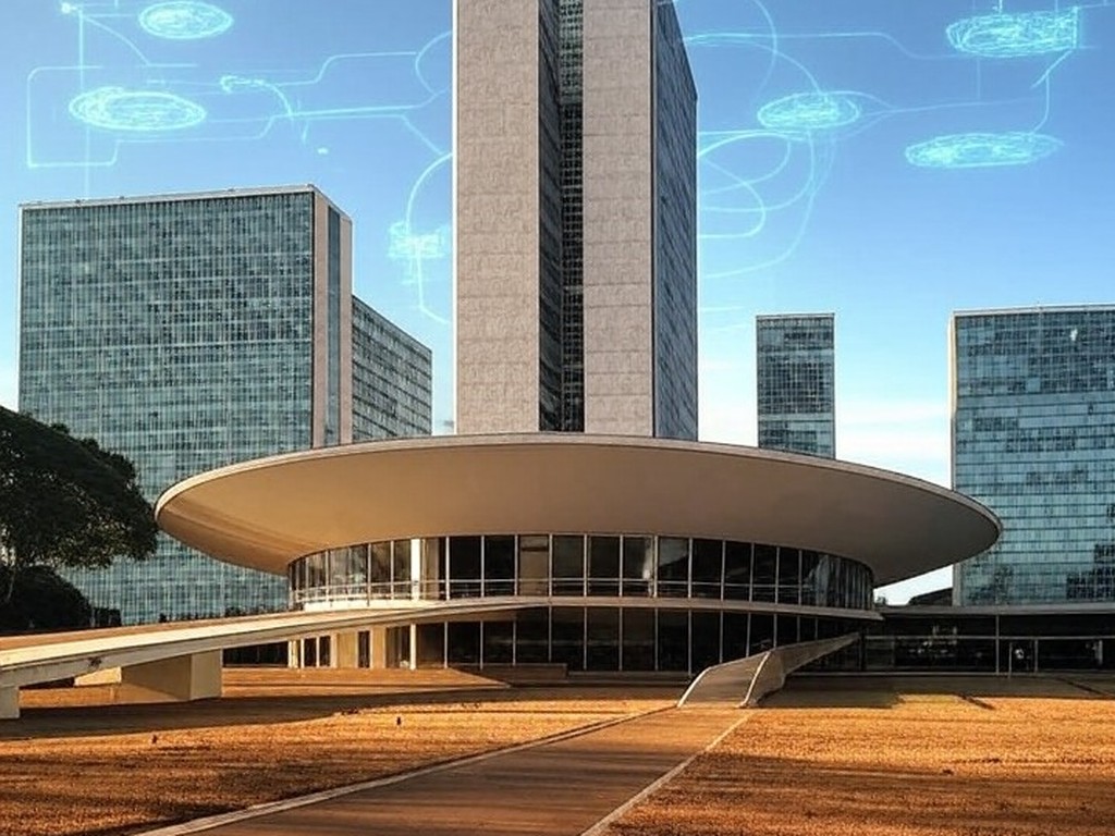 Vista da Esplanada dos Ministérios em Brasília simbolizando projeto IA para Negócios da Secti-DF, democratizando inteligência artificial no Distrito Federal.