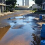 Paisagem urbana em Brasília com medidas de prevenção à dengue, ilustrando redução de 96% nos casos em 2025.