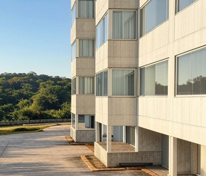 Prédio residencial no Guará, representando inscrições para curso gratuito de formação de síndicos.
