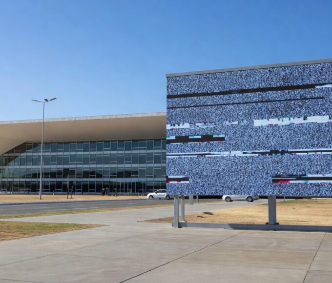 Sala de plenário vazia da CLDF em Brasília, com desordem simbolizando ineficiência em debates urgentes.