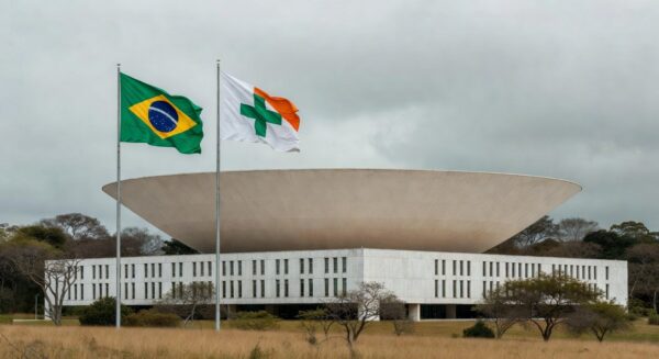 Edifício da CLDF em Brasília durante reunião sobre capitalização de R$ 6,6 bilhões para o BRB.
