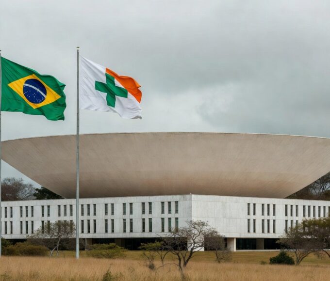 Edifício da CLDF em Brasília durante reunião sobre capitalização de R$ 6,6 bilhões para o BRB.