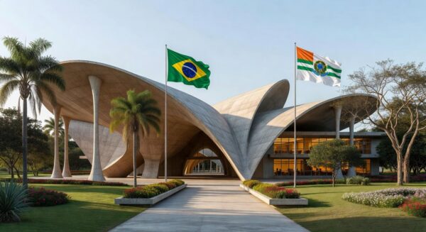 Escola pública em Brasília representando liderança feminina na educação do DF, com 66% das direções ocupadas por mulheres.