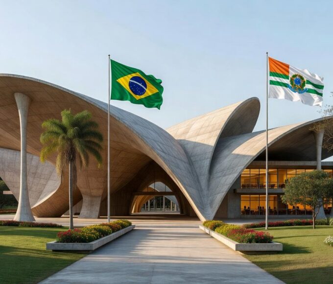 Escola pública em Brasília representando liderança feminina na educação do DF, com 66% das direções ocupadas por mulheres.