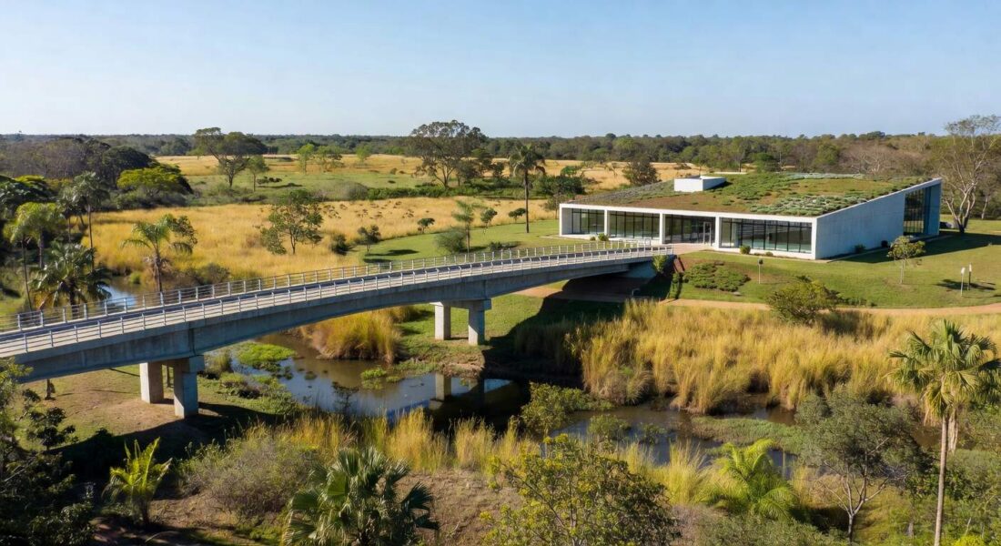 Viaduto concluído no Jardim Botânico, Brasília, com obras viárias e investimento de R$ 45 milhões pelo GDF.