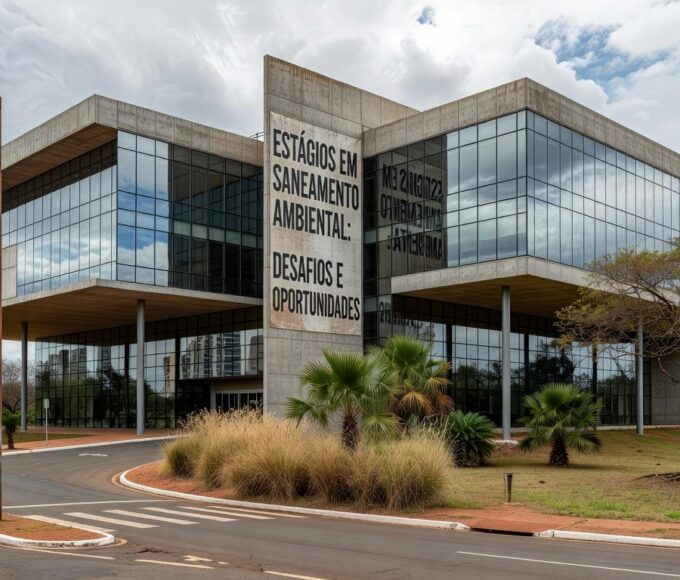 Laptop com site da Caesb exibindo inscrições para estágios no DF, relógio indicando prazo curto e barreiras online frustrando jovens.