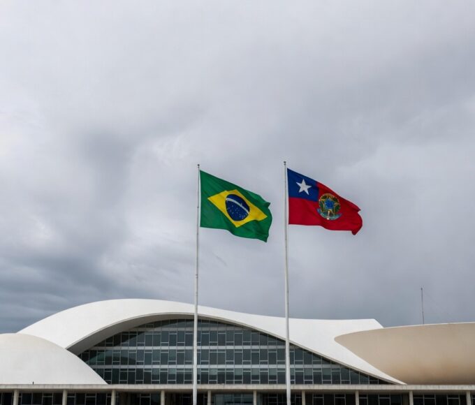 Edifício da CLDF em Brasília sob céu nublado, representando aprovação controversa de título honorário a jornalista.