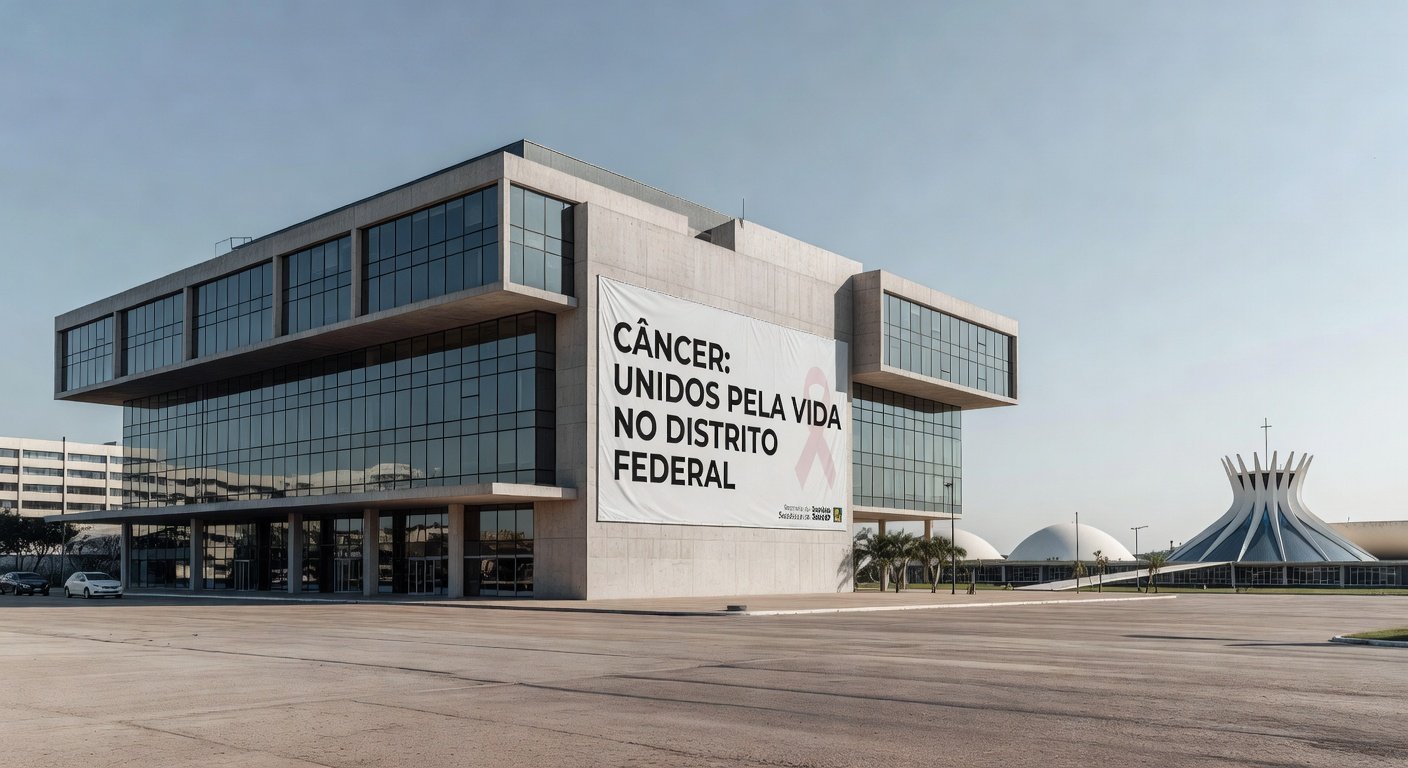 Hospital em Brasília representando projeções de casos de câncer no DF até 2028, segundo INCA.