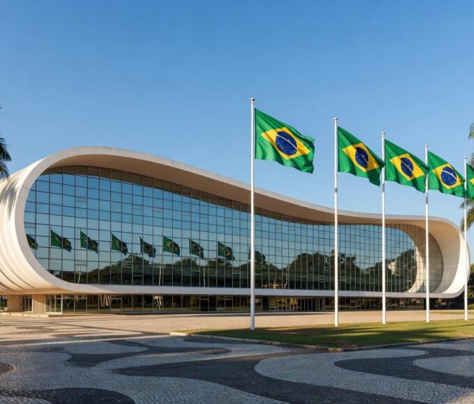 Edifício bancário em Brasília representando negociação de aquisição de ativos do BRB por fundo por até R$ 15 bilhões.