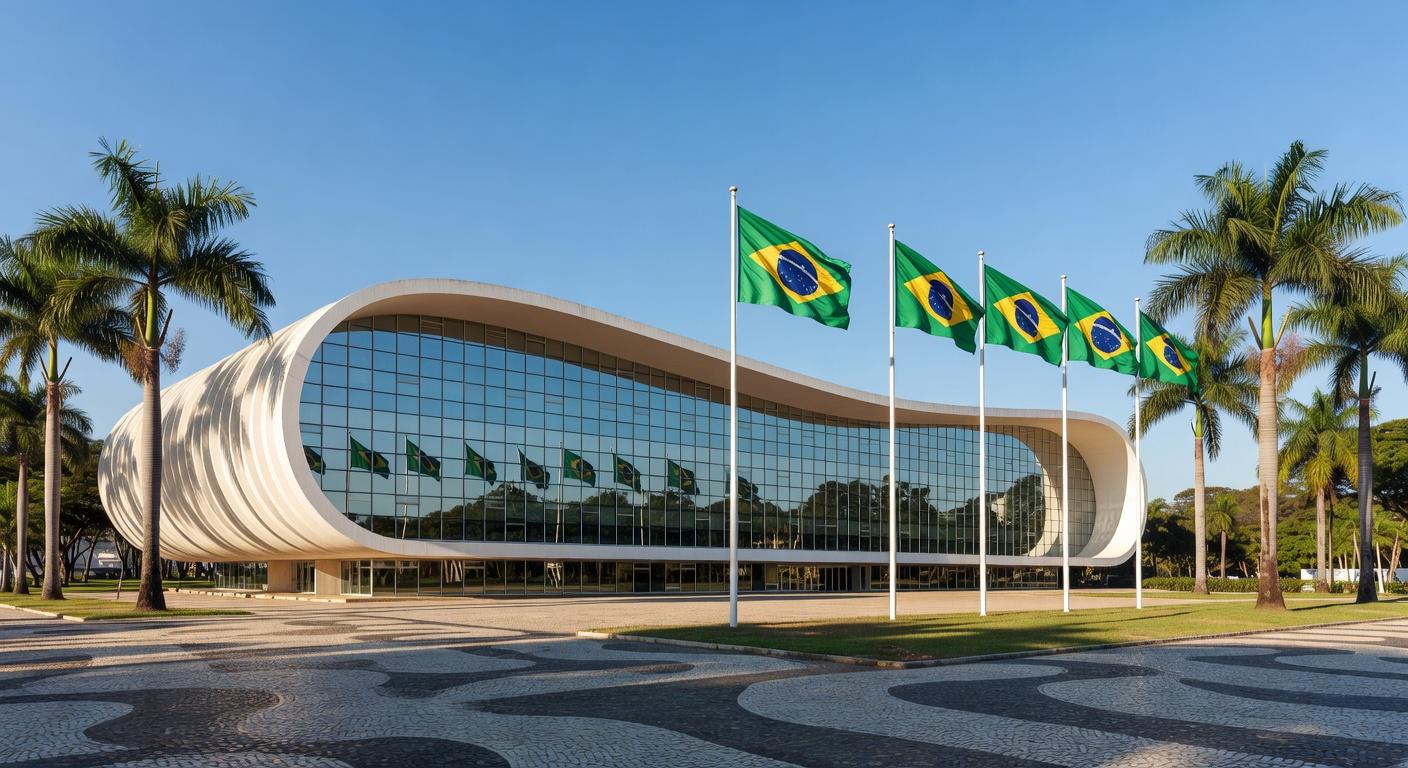 Edifício bancário em Brasília representando negociação de aquisição de ativos do BRB por fundo por até R$ 15 bilhões.