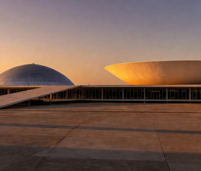 Vista do Congresso Nacional em Brasília simbolizando sucessão política e reações no MDB