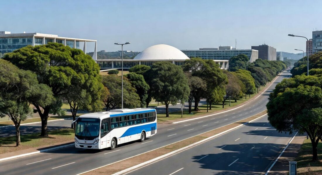 Ônibus escolar elétrico em testes no Distrito Federal