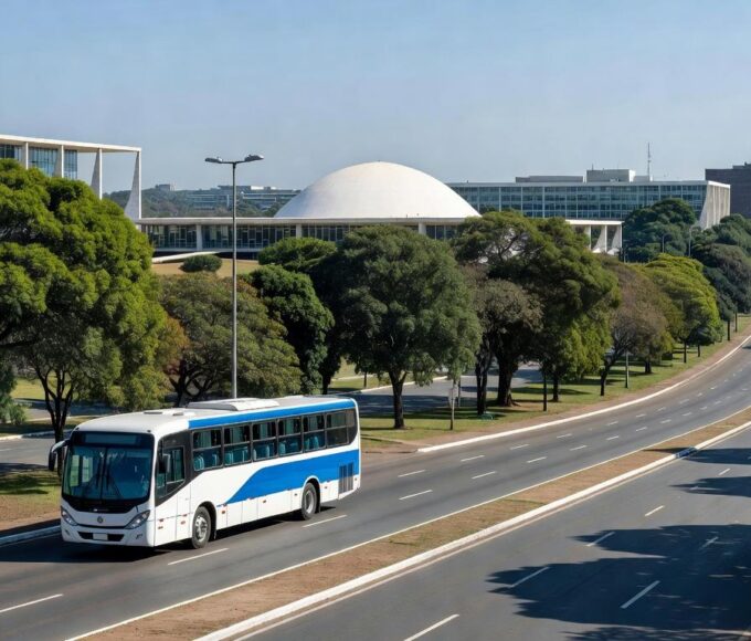 Ônibus escolar elétrico em testes no Distrito Federal