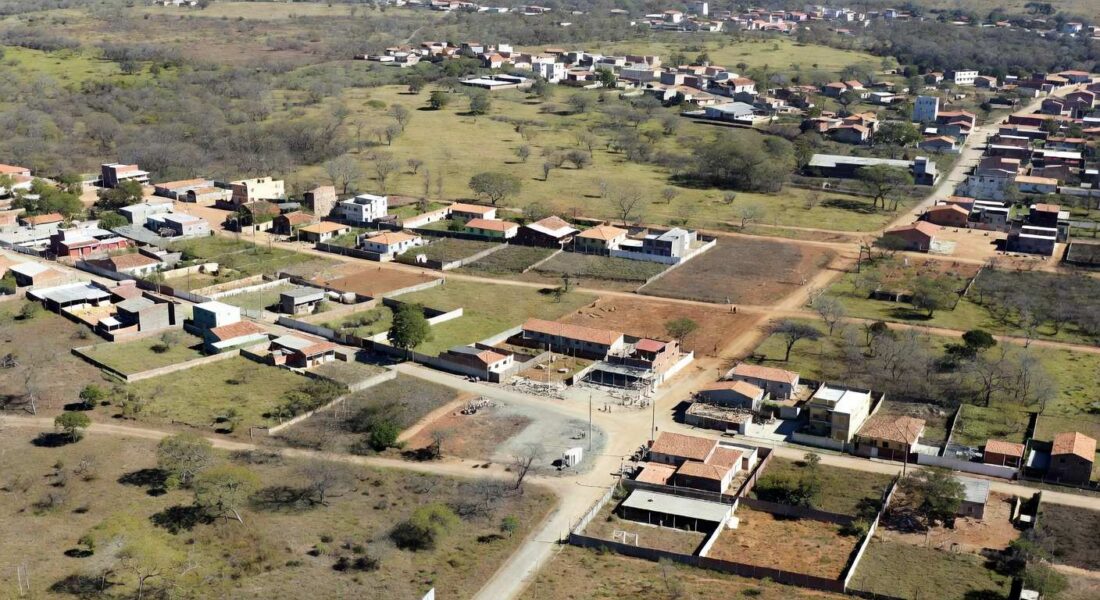 Vista aérea de áreas urbanas em planejamento no Distrito Federal
