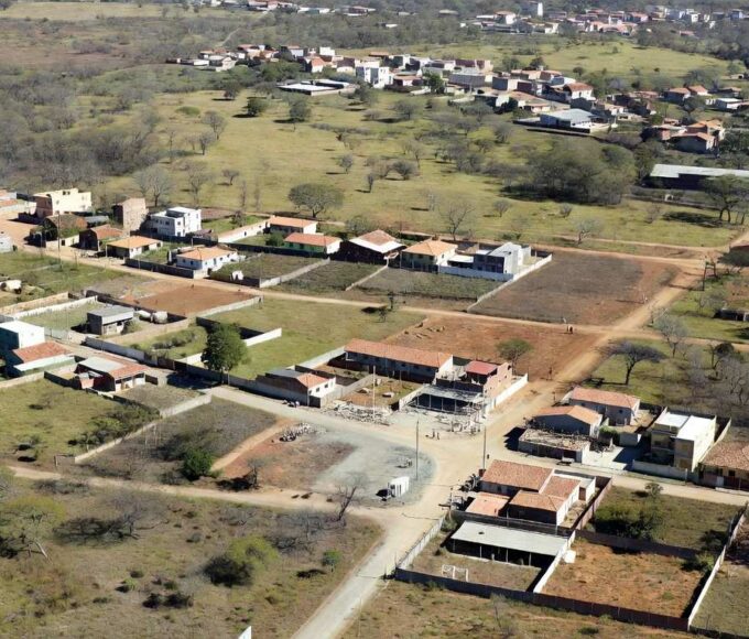 Vista aérea de áreas urbanas em planejamento no Distrito Federal