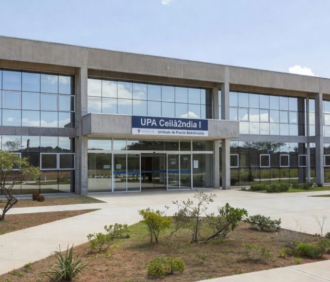 Fachada da UPA de Ceilândia I durante visita de manutenção da certificação ONA