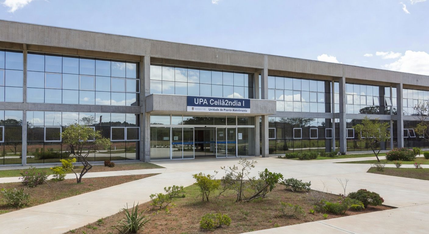 Fachada da UPA de Ceilândia I durante visita de manutenção da certificação ONA