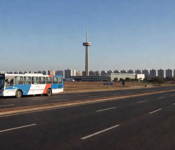 Ônibus do transporte público em Brasília no feriado de Corpus Christi