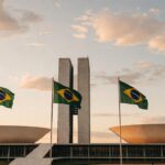 Congresso Nacional em Brasília representando apoio político ao Senado