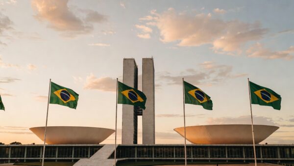 Congresso Nacional em Brasília representando apoio político ao Senado