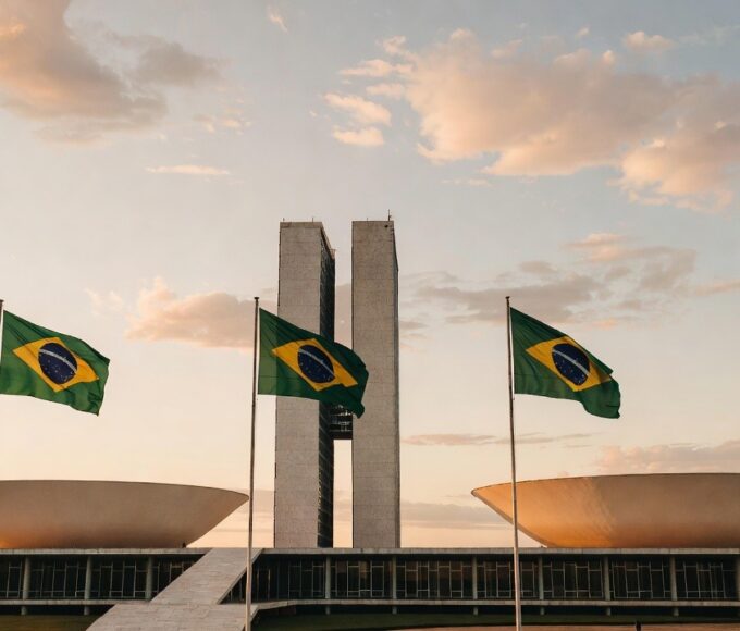 Congresso Nacional em Brasília representando apoio político ao Senado