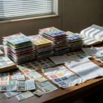 Evidências de fraudes em figurinhas da Copa apreendidas pela Polícia Civil