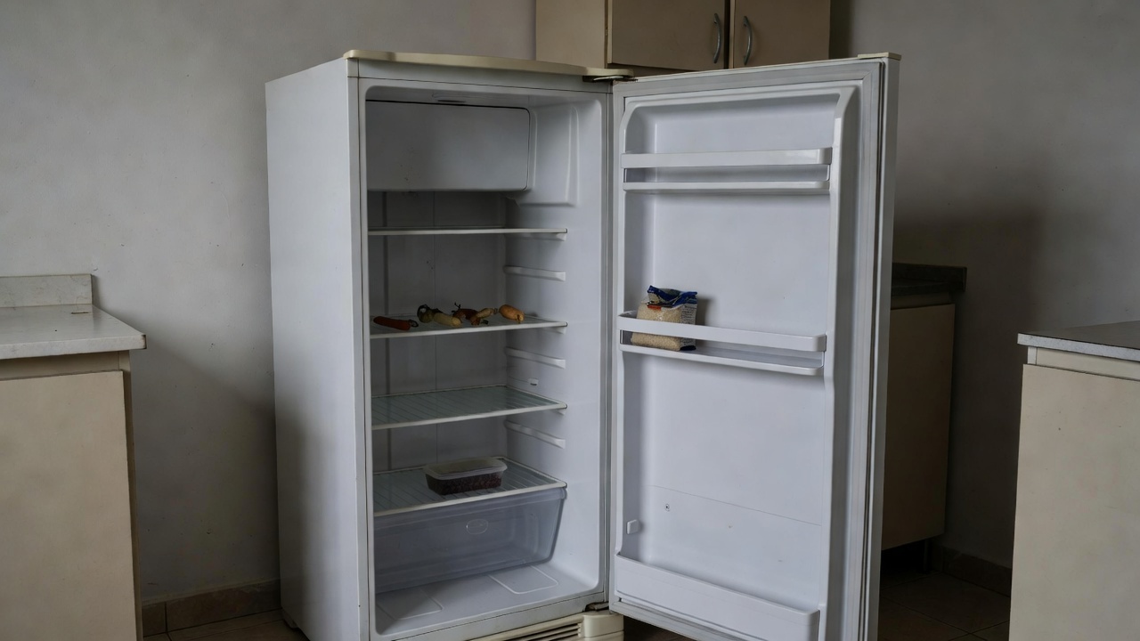 Mesa com pouca comida em cozinha modesta no DF representando insegurança alimentar
