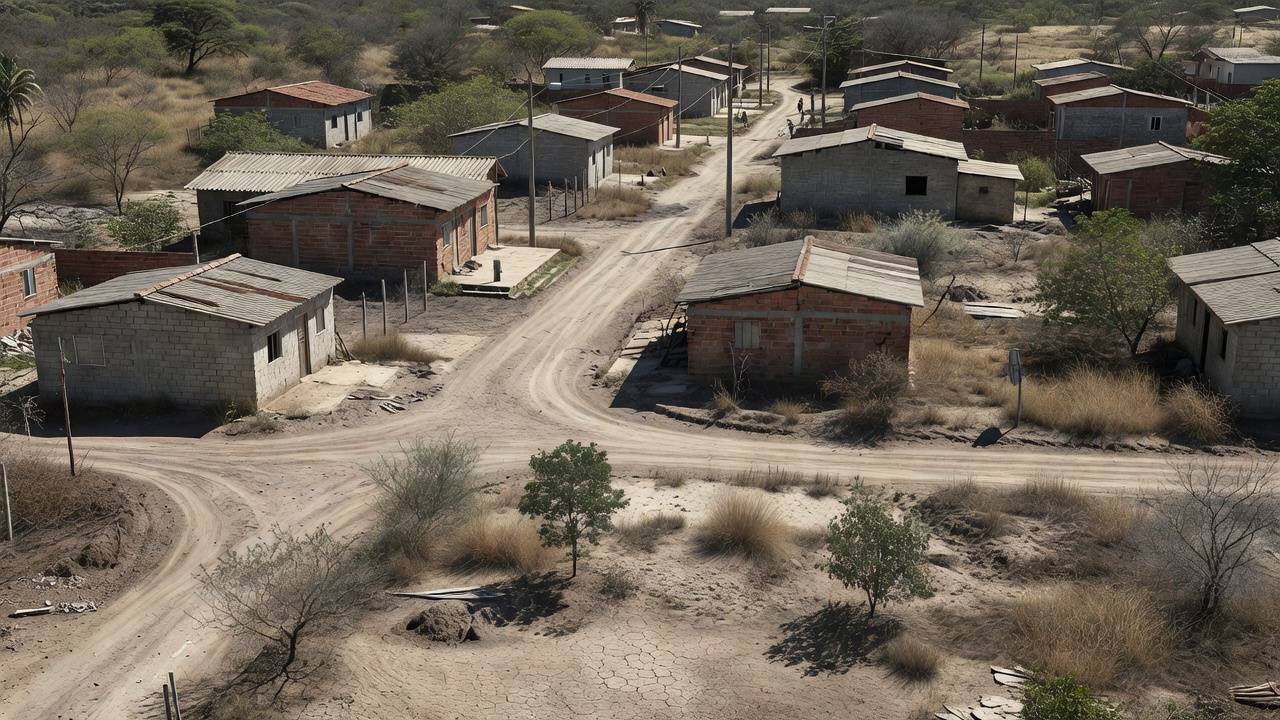 Bairro em Ceilândia com infraestrutura precária de saneamento e falhas do poder público