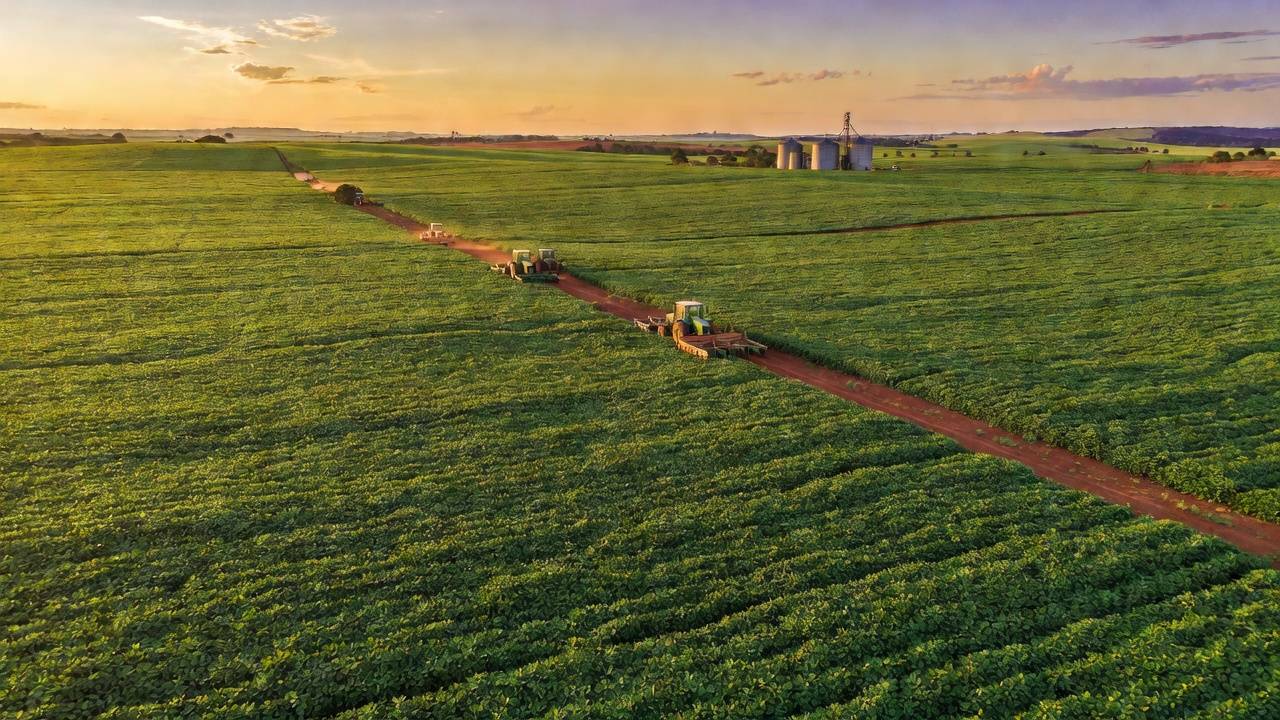 Paisagem rural no DF com lavouras em crise fiscal para crédito rural aprovado pela CLDF