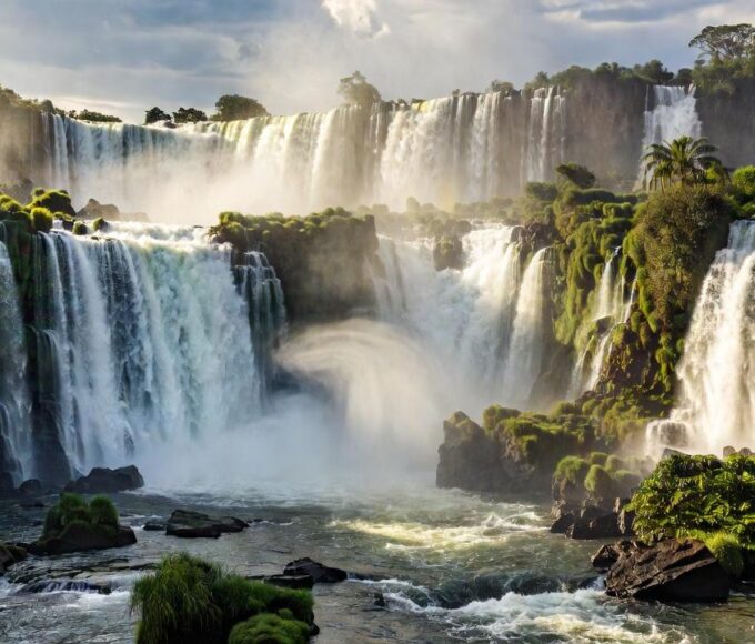 1 de 1 Imagem colorida mostra turista descendo de ponto nas Cataratas do Iguaçu para pegar telefone que havia caido - Metrópoles - Foto: Reprodução/Redes sociais
