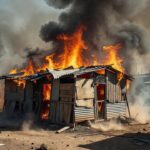 Incêndio destrói barraco em ocupação irregular na Vila São José