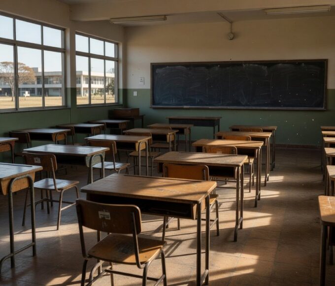 Prédio de coordenação regional de ensino em Brasília sobre lei de aposentadoria
