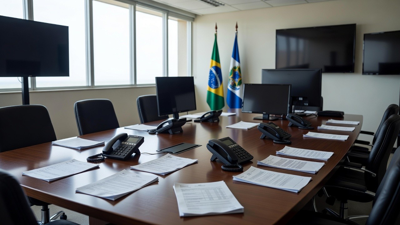 Telefone e documentos em mesa de escritório no Distrito Federal sobre canais de denúncia para direitos de crianças
