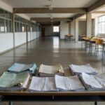 Escola pública no DF simbolizando perdas salariais de professores