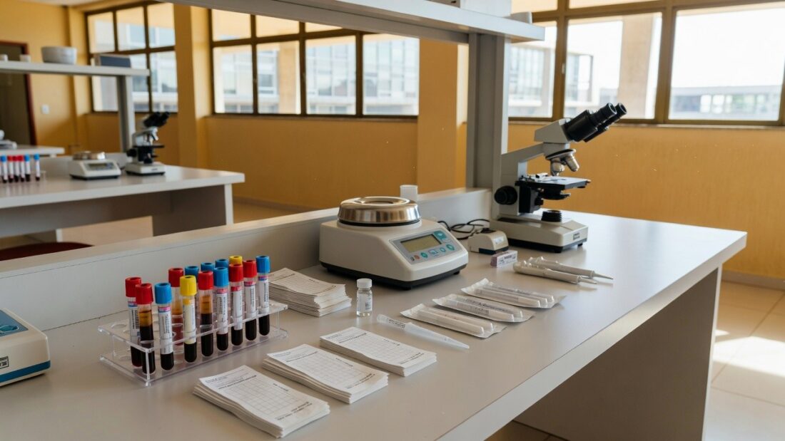 Laboratório com amostras para Teste do Pezinho no DF