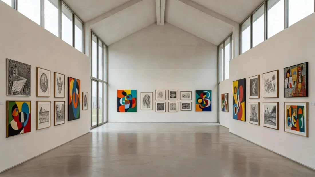 Exposição de obras de artistas em situação de rua no TJDFT em Brasília