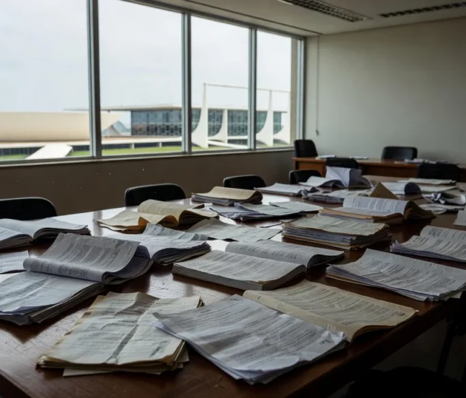 Documentos de planos de saúde em mesa de debates na CLDF no DF
