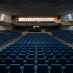 Plenário da Câmara Legislativa do DF em Brasília com cadeiras vazias
