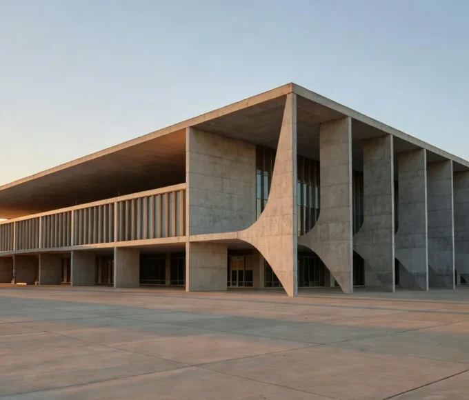 Edifício público na Esplanada dos Ministérios em Brasília simbolizando bens públicos do DF