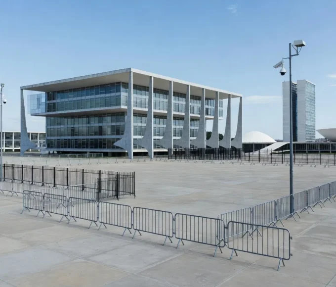 Praça dos Três Poderes com drones e reforço de segurança da SSP-DF