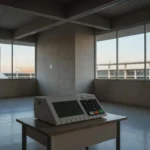 Urna eletrônica em seção eleitoral no Distrito Federal representando pesquisa política