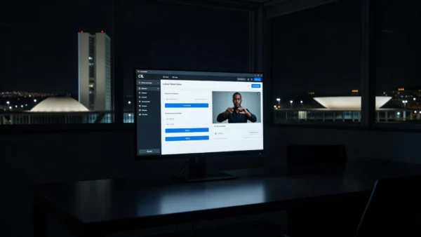 Interface de atendimento online em Libras 24h para saúde, segurança e Defensoria no DF